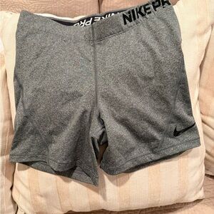 Nike Gray Heather Pro Bike Shorts